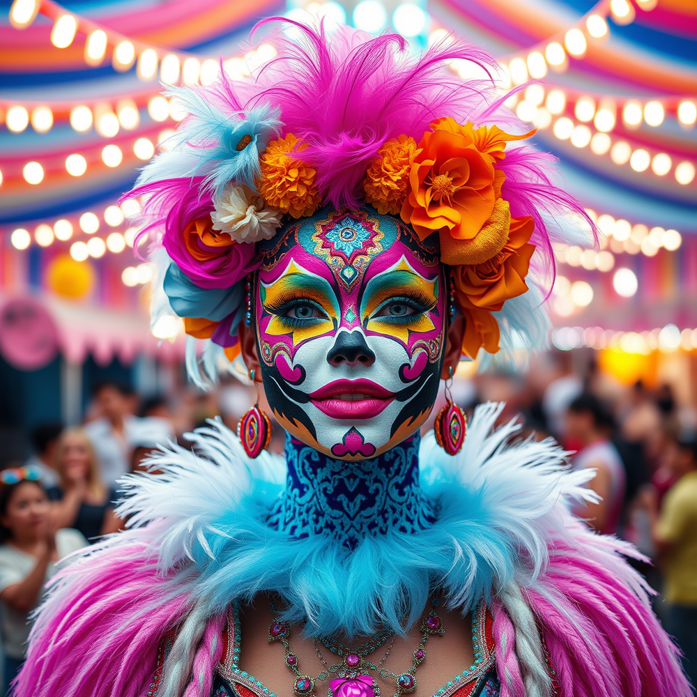 Carnival Performer With Bold Makeup website