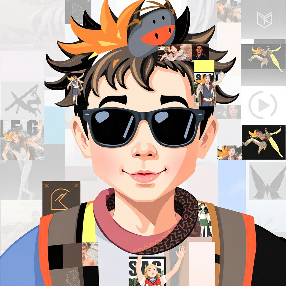 Cartoon character collage website