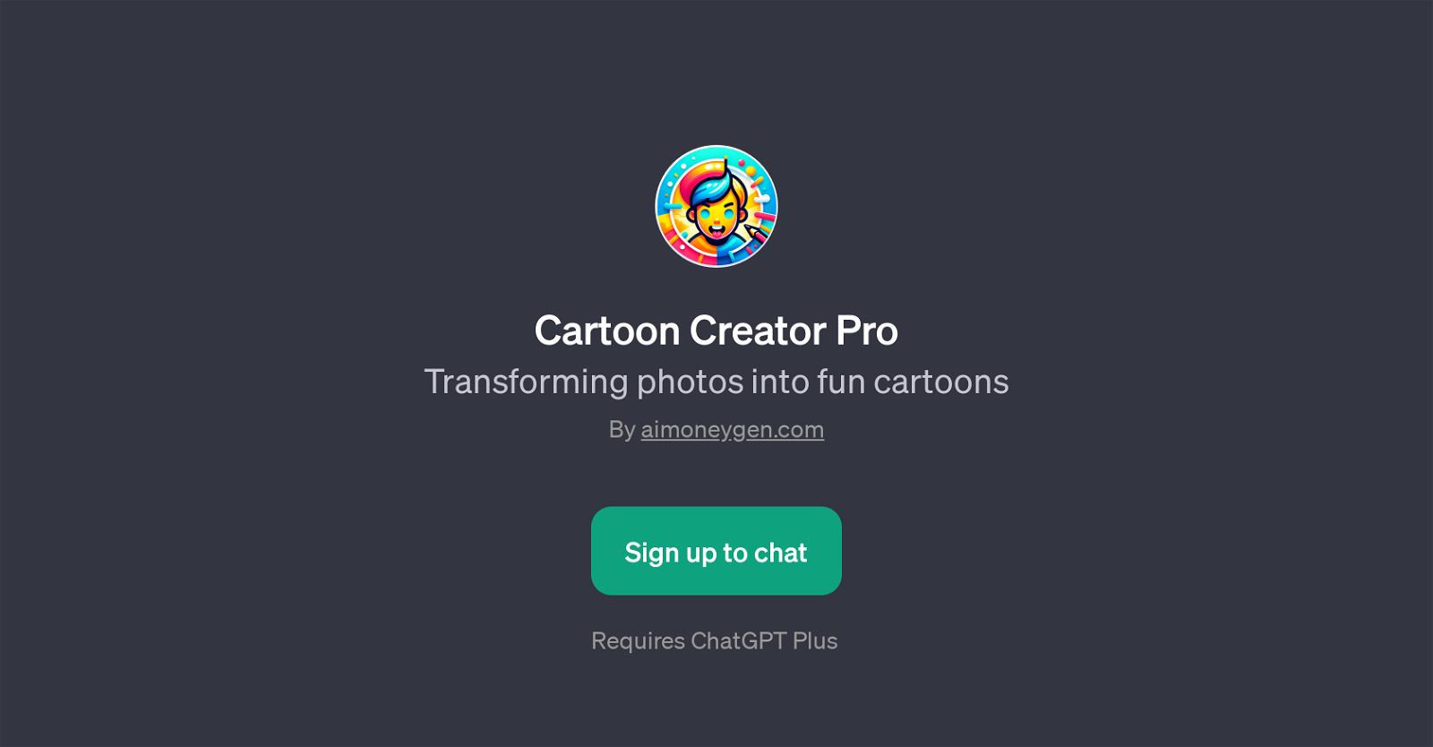 Cartoon Creator Pro website