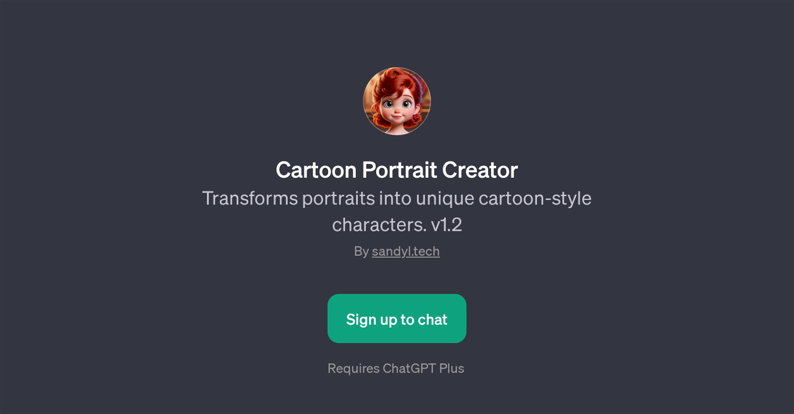 Cartoon Portrait Creator website