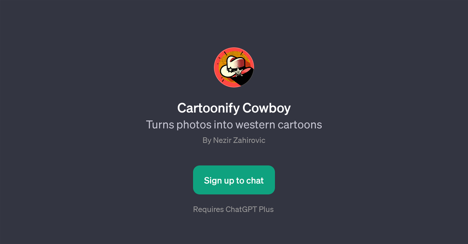 Cartoonify Cowboy website
