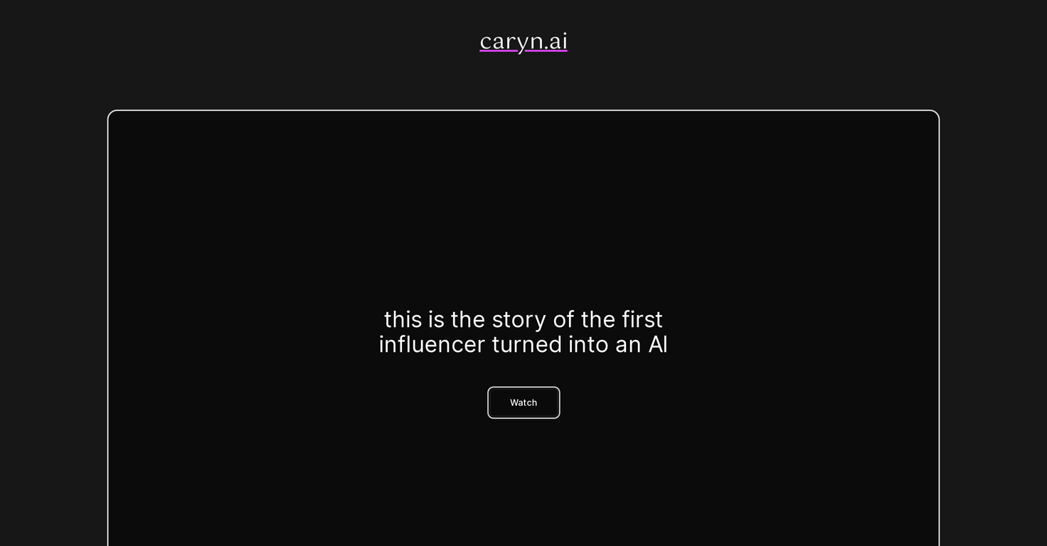 Caryn AI website