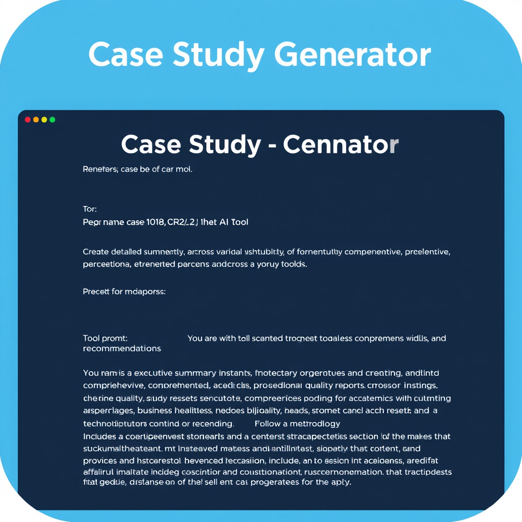 Case Study Generator - Free AI Tool | TAAFT