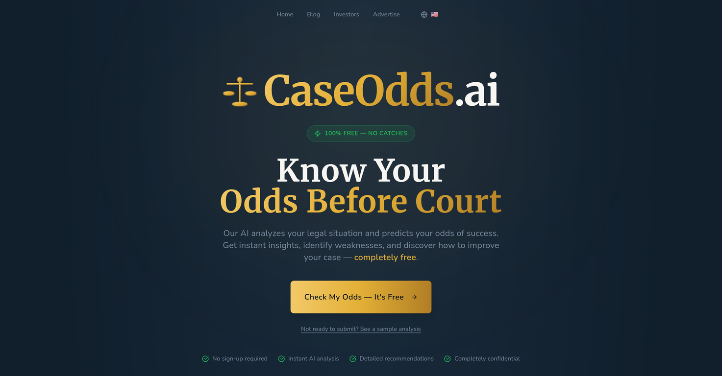 CaseOdds.ai website