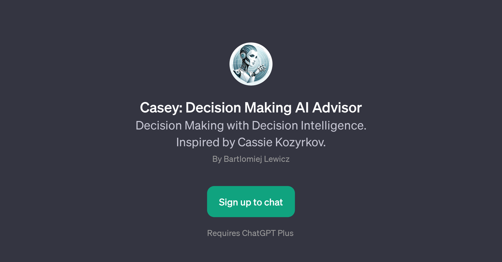Casey: Decision Making AI Advisor website