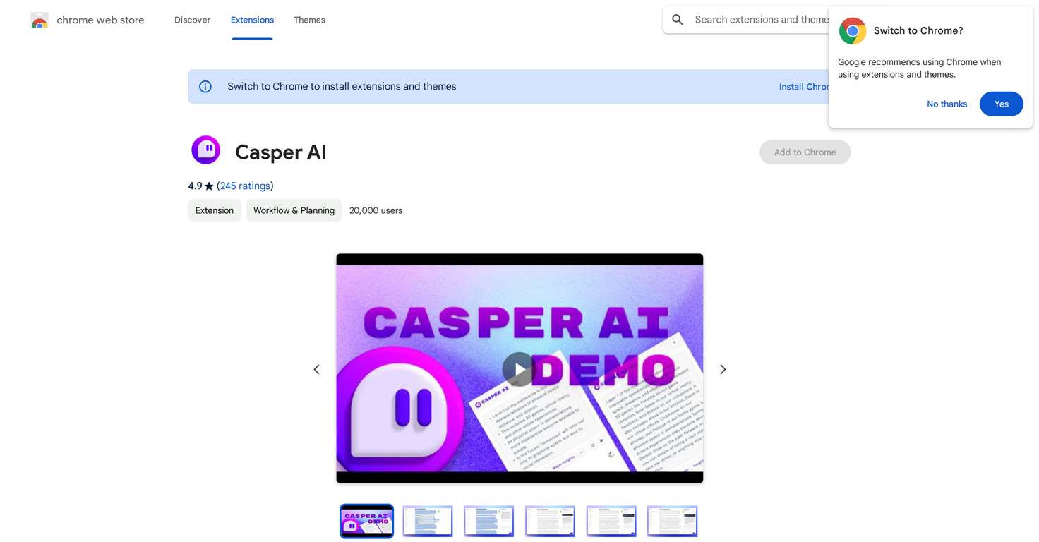 Casper AI website