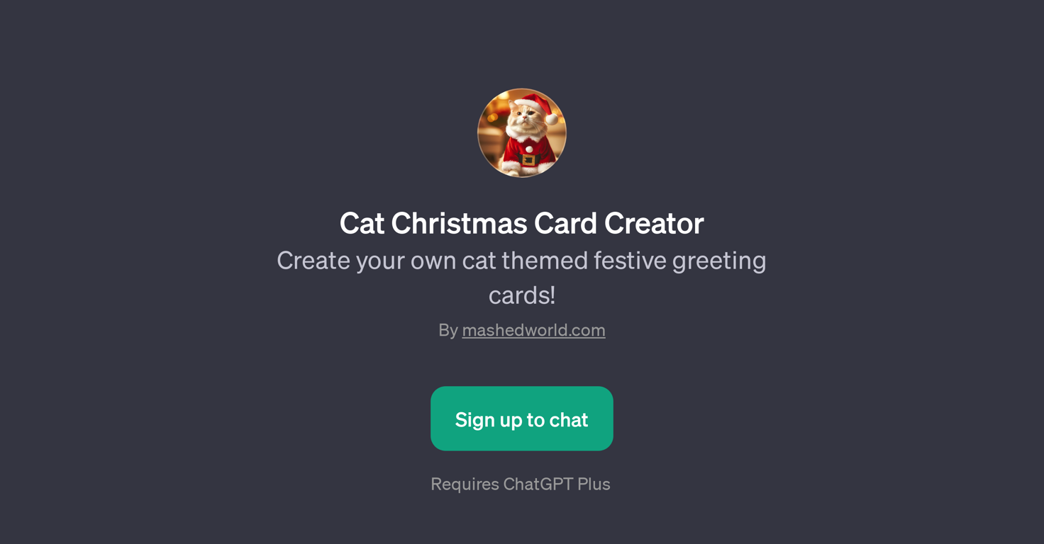 Cat Christmas Card Creator website