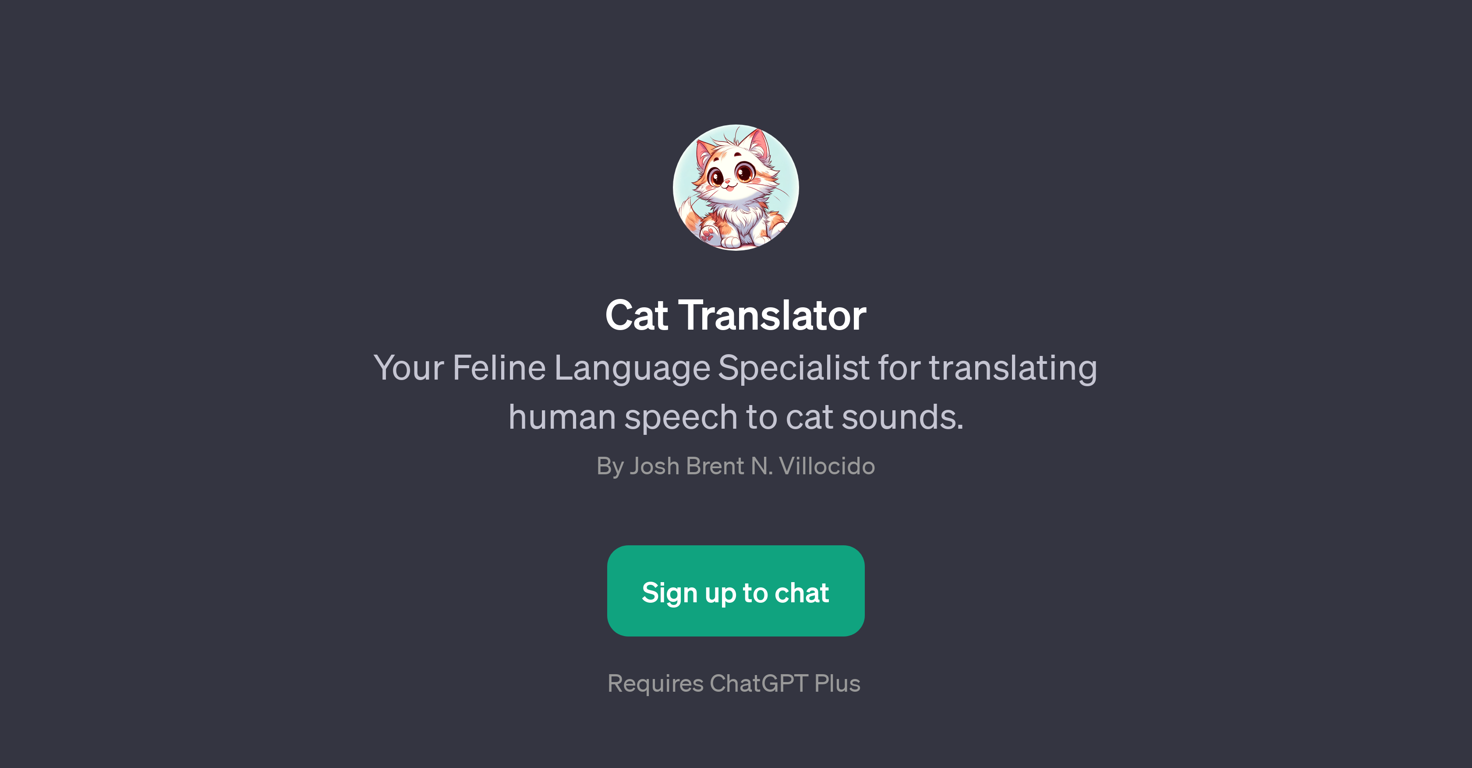Cat Translator website