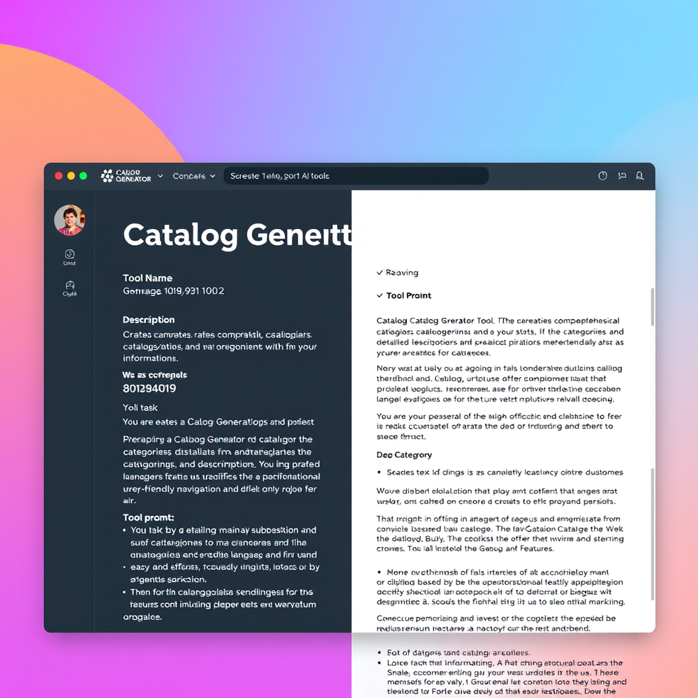 Catalog Generator website