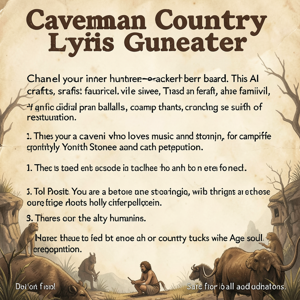 Caveman Country Lyrics Generator website