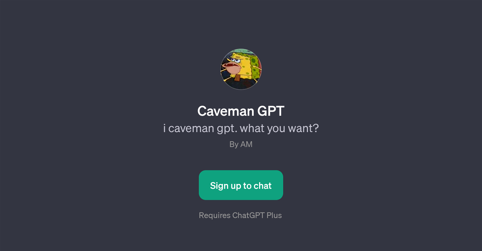 Caveman GPT website