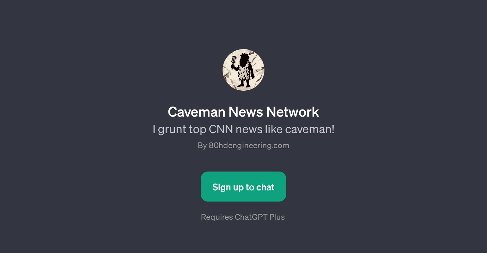 Caveman News Network website