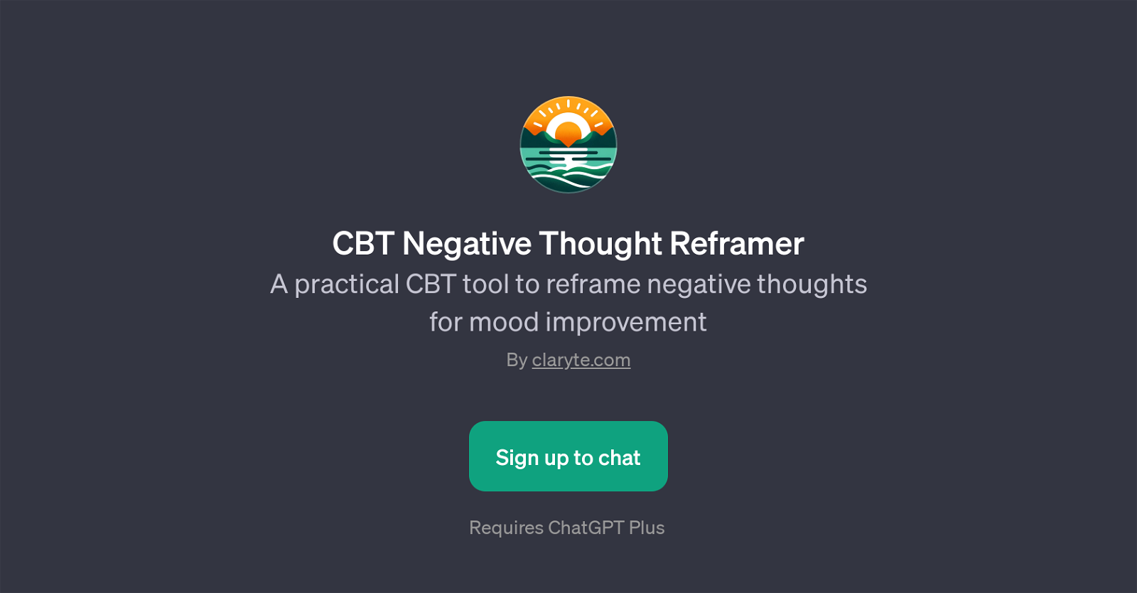 CBT Negative Thought Reframer website