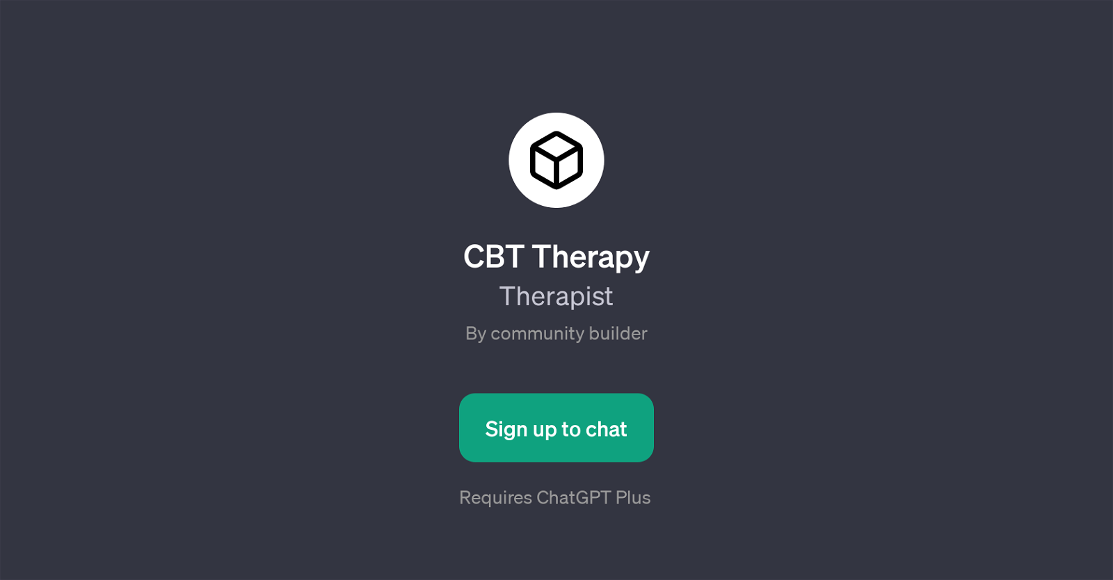 CBT Therapy GPT website