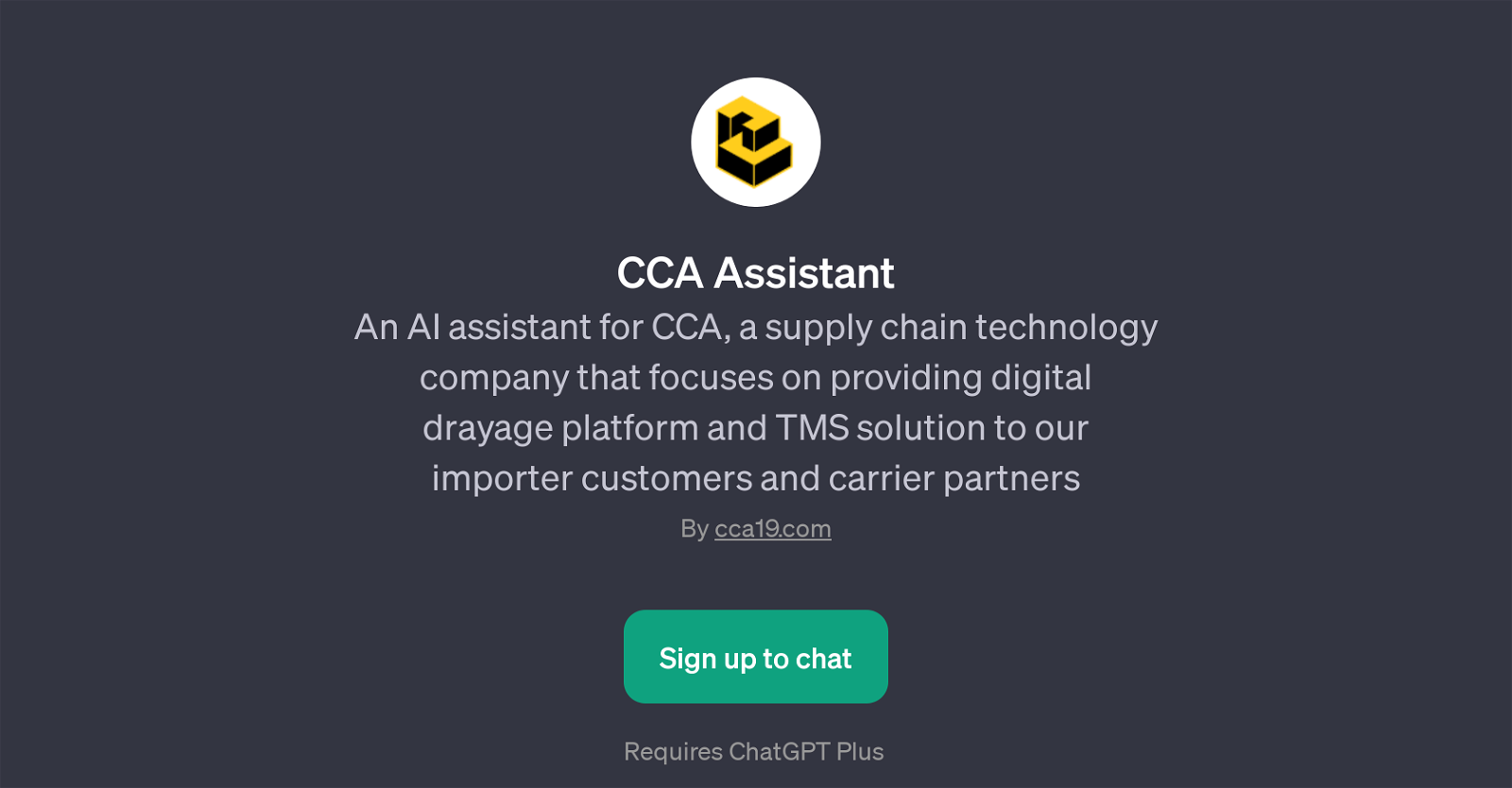 CCA Assistant website
