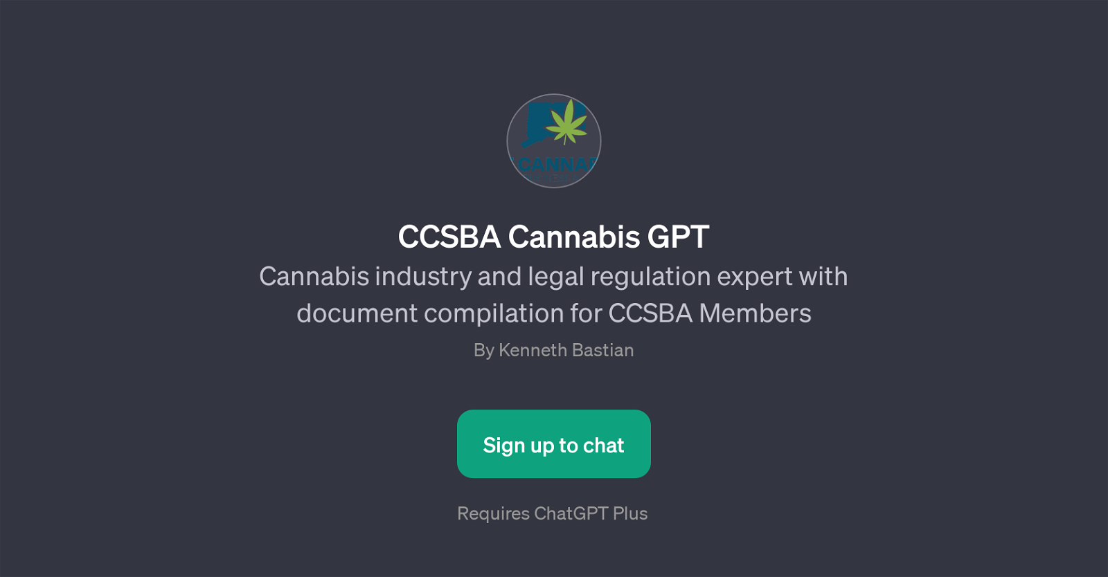 CCSBA Cannabis GPT website