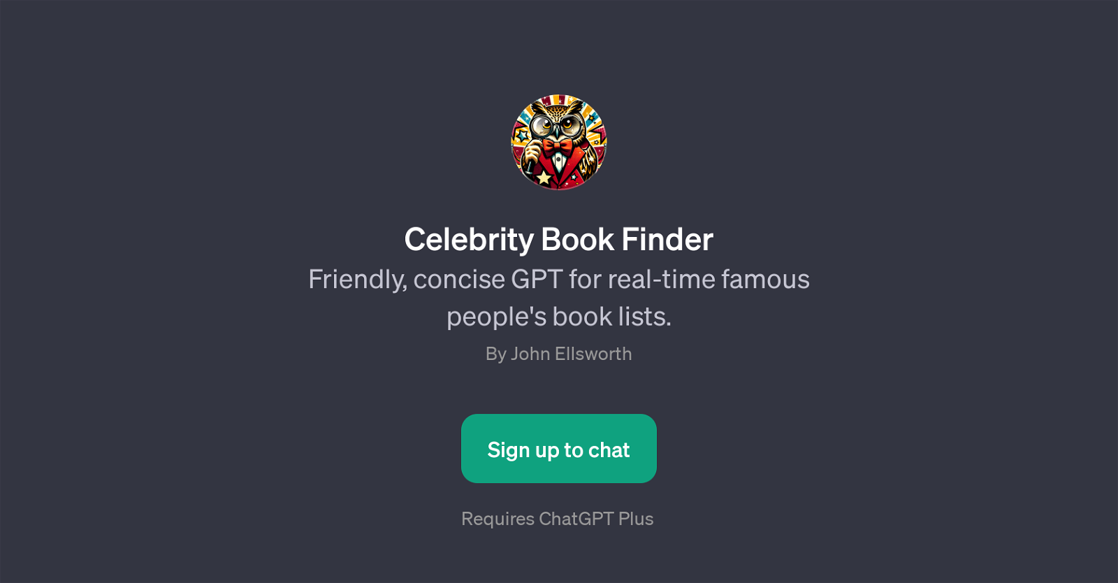 Celebrity Book Finder website