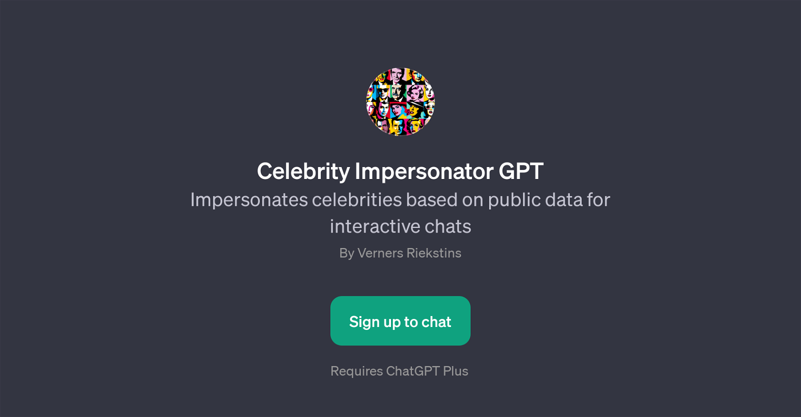 Celebrity Impersonator GPT website