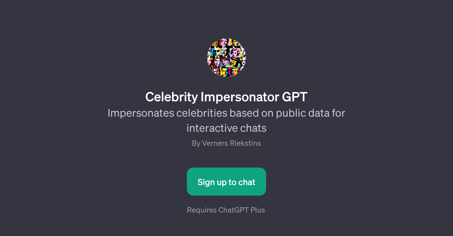 Celebrity Impersonator GPT website