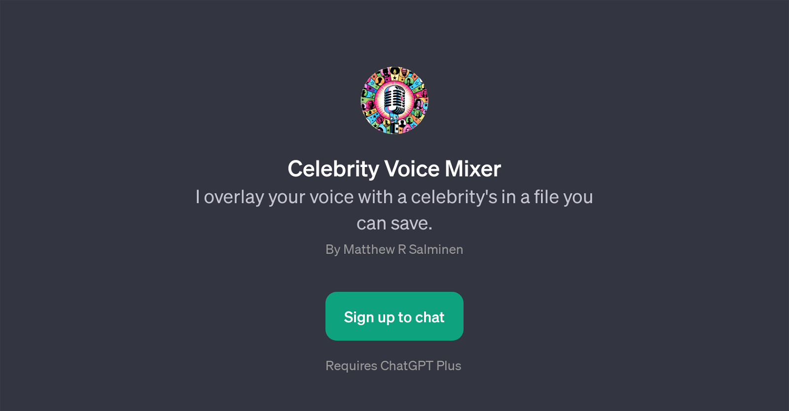 Celebrity Voice Mixer website