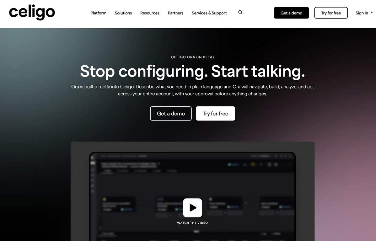 Celigo Ora website