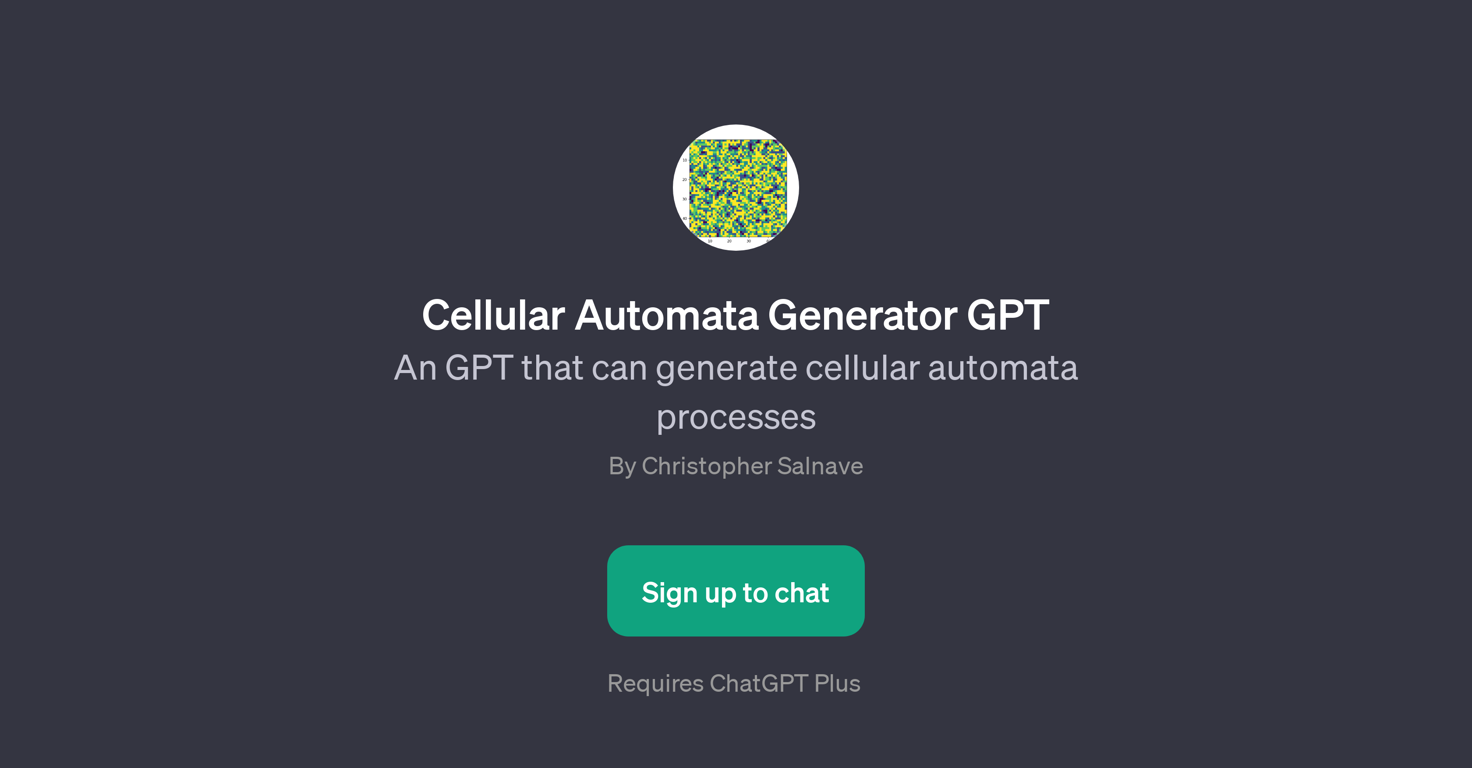 Cellular Automata Generator GPT website