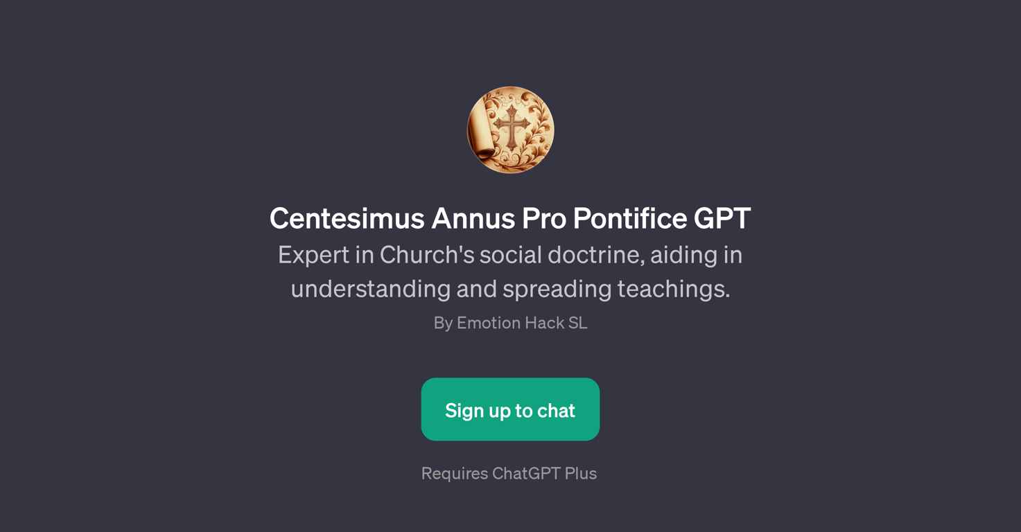 Centesimus Annus Pro Pontifice GPT website
