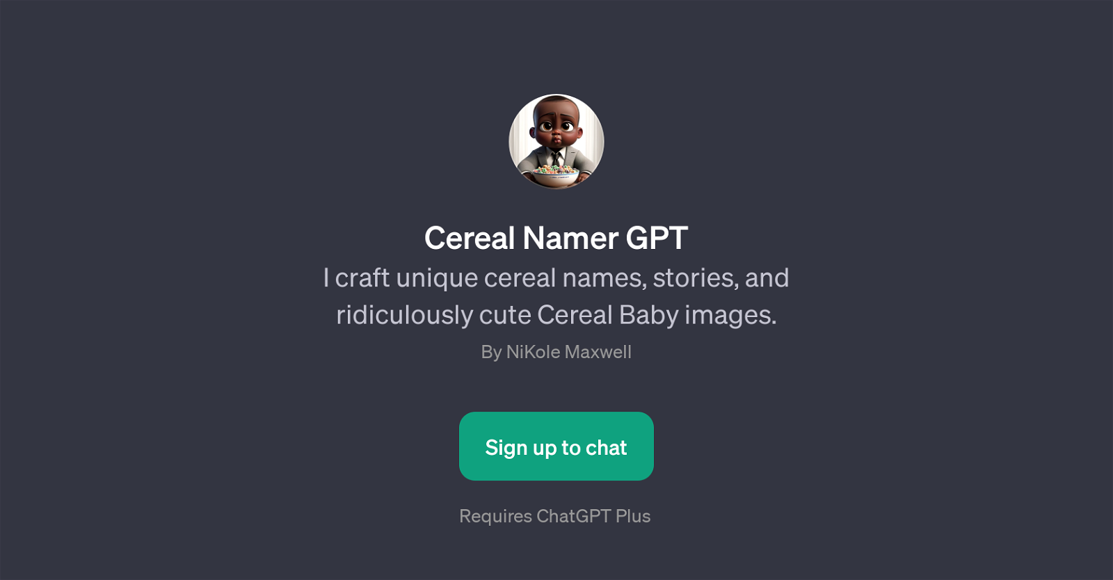 Cereal Namer GPT website