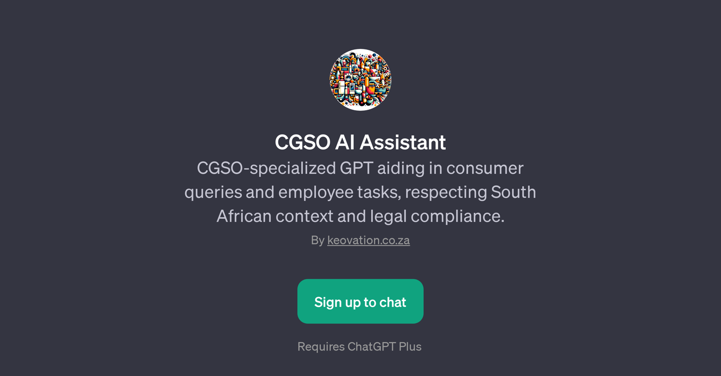 CGSO AI Assistant website