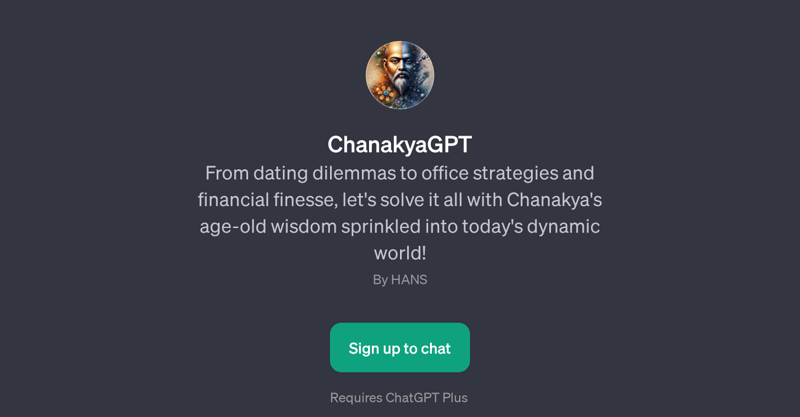 ChanakyaGPT website