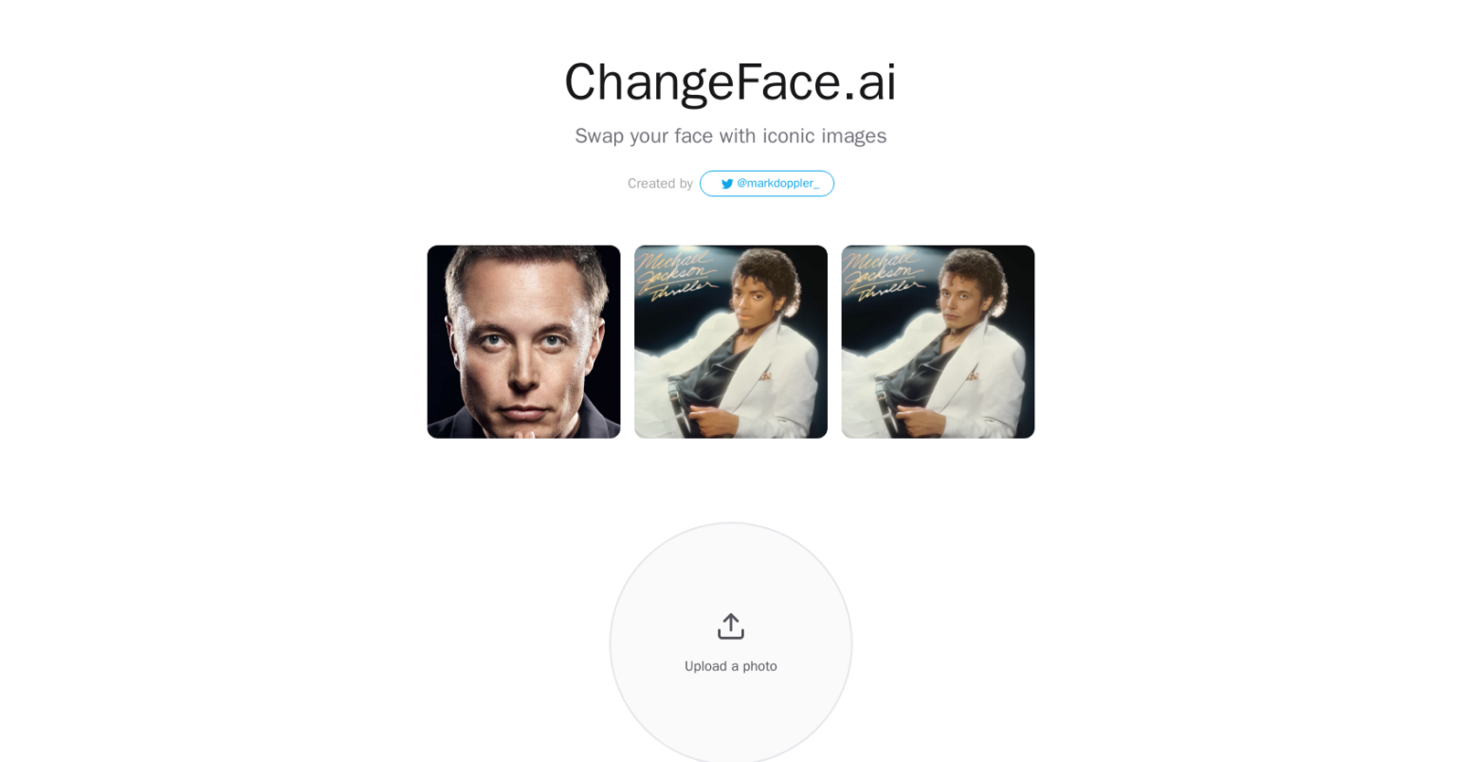 ChangeFace website