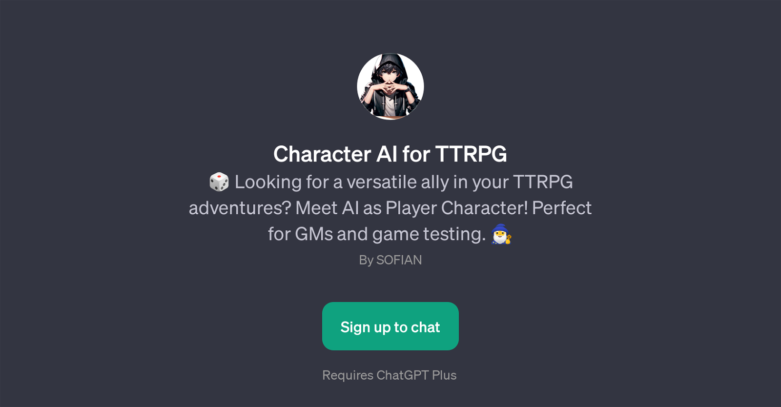 Character AI for TTRPG website