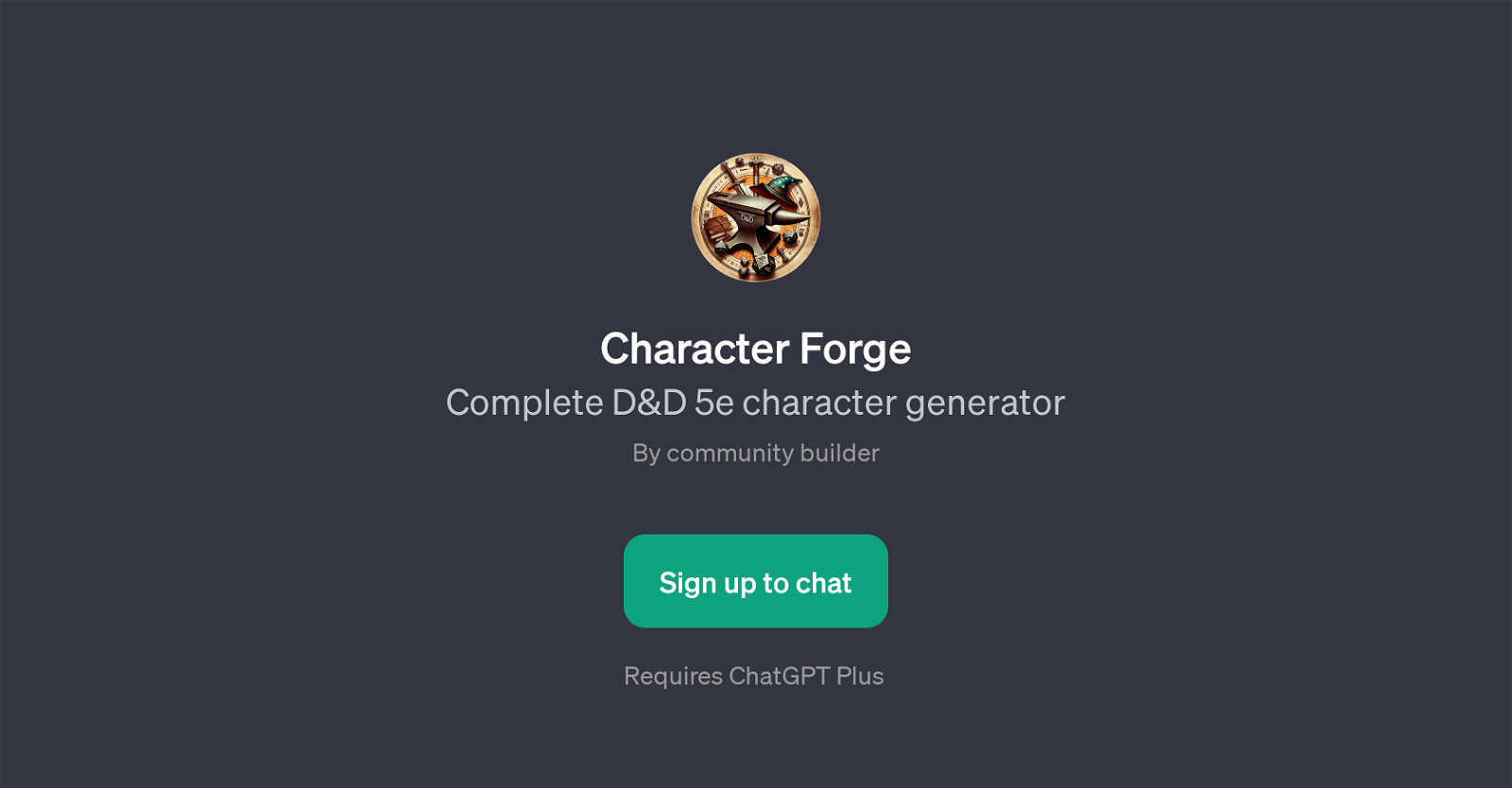 Character Forge website