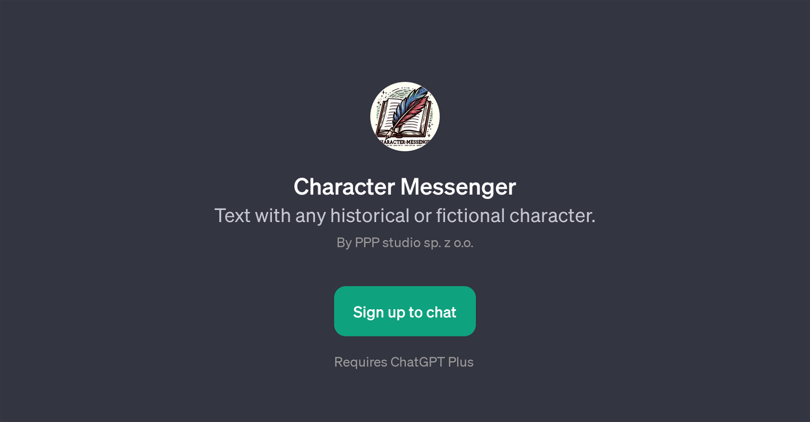 Character Messenger website