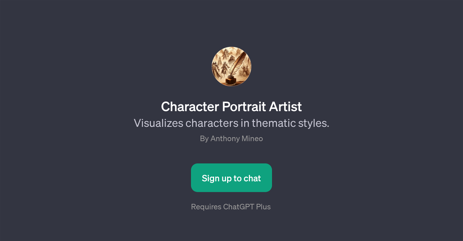 Character Portrait Artist website