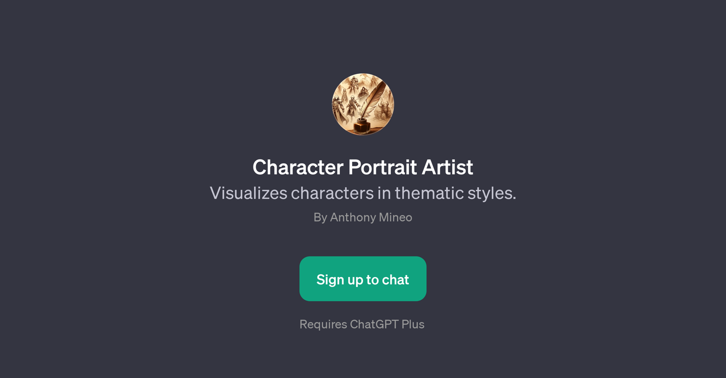 Character Portrait Artist website