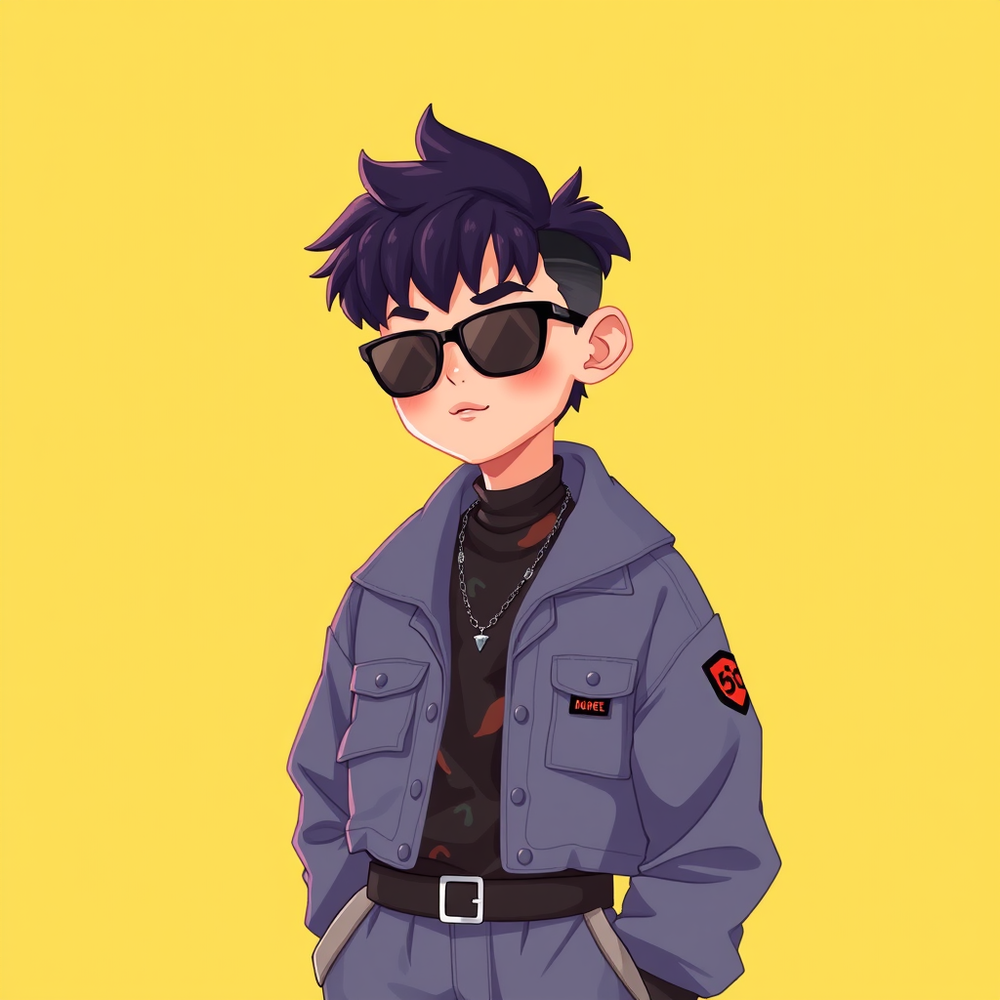 Character vector illustration on Flat color background website