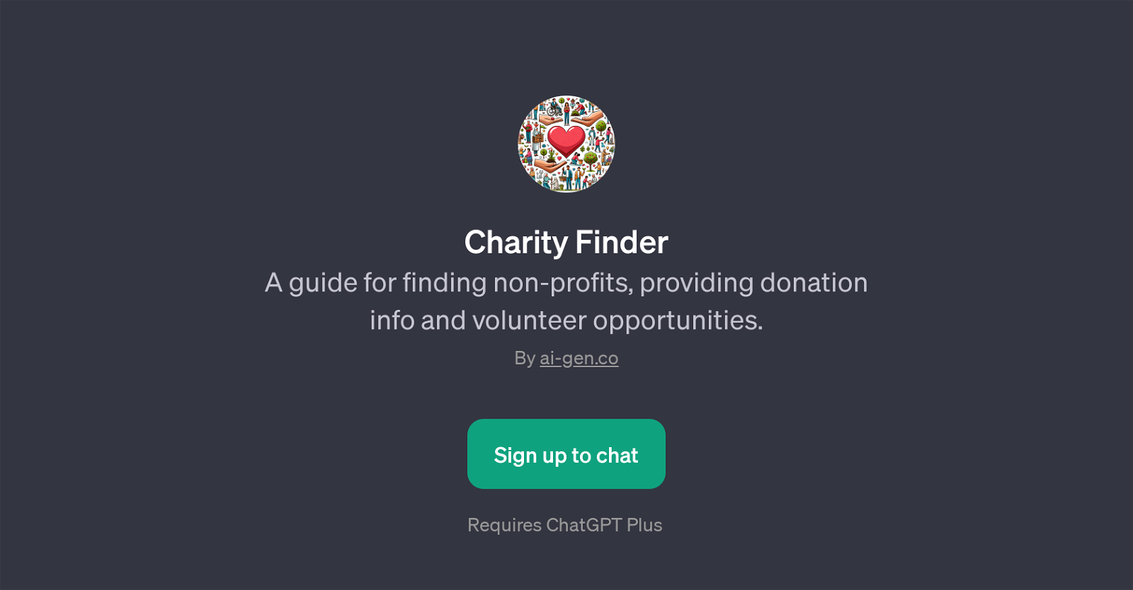 Charity Finder website