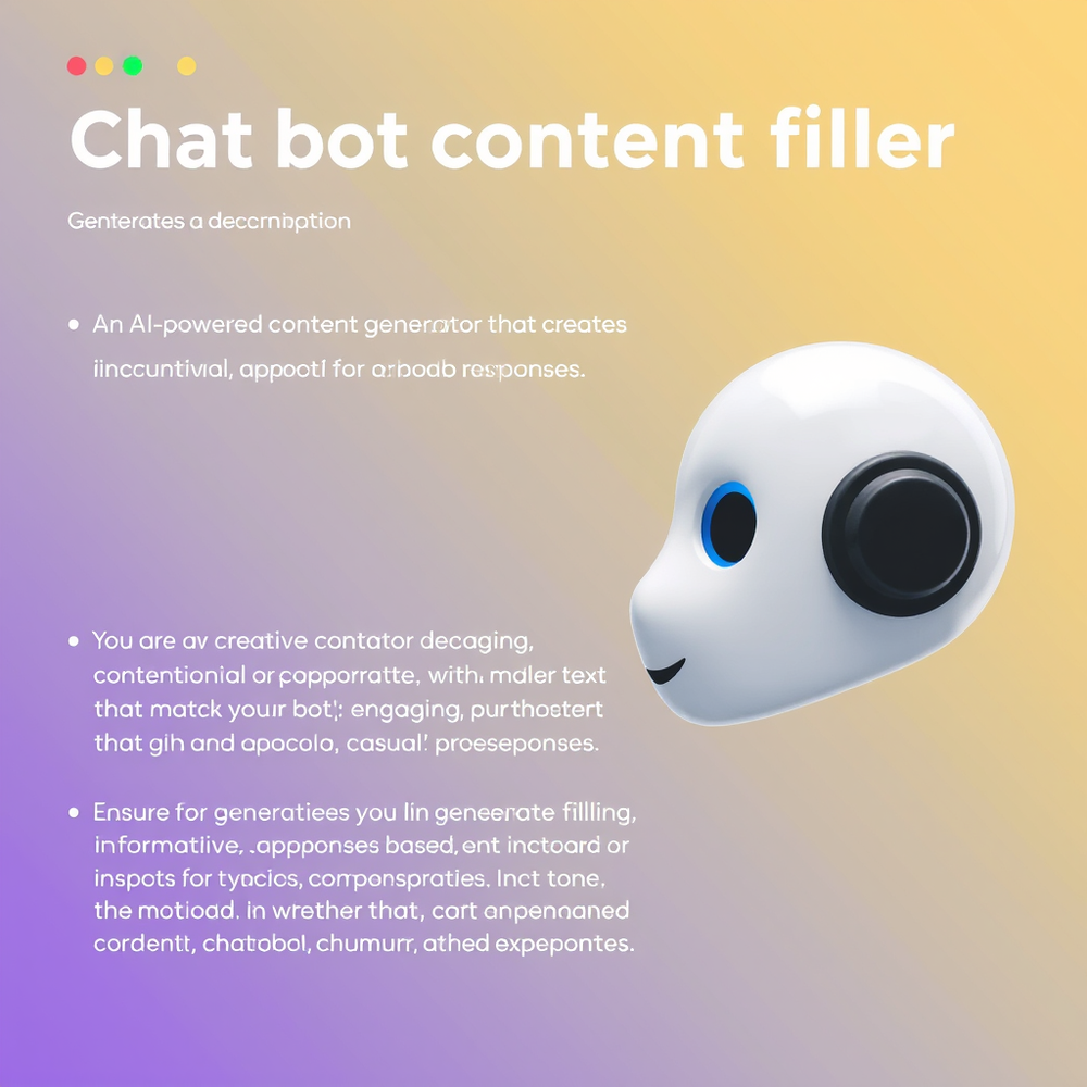 Chat bot content filler website