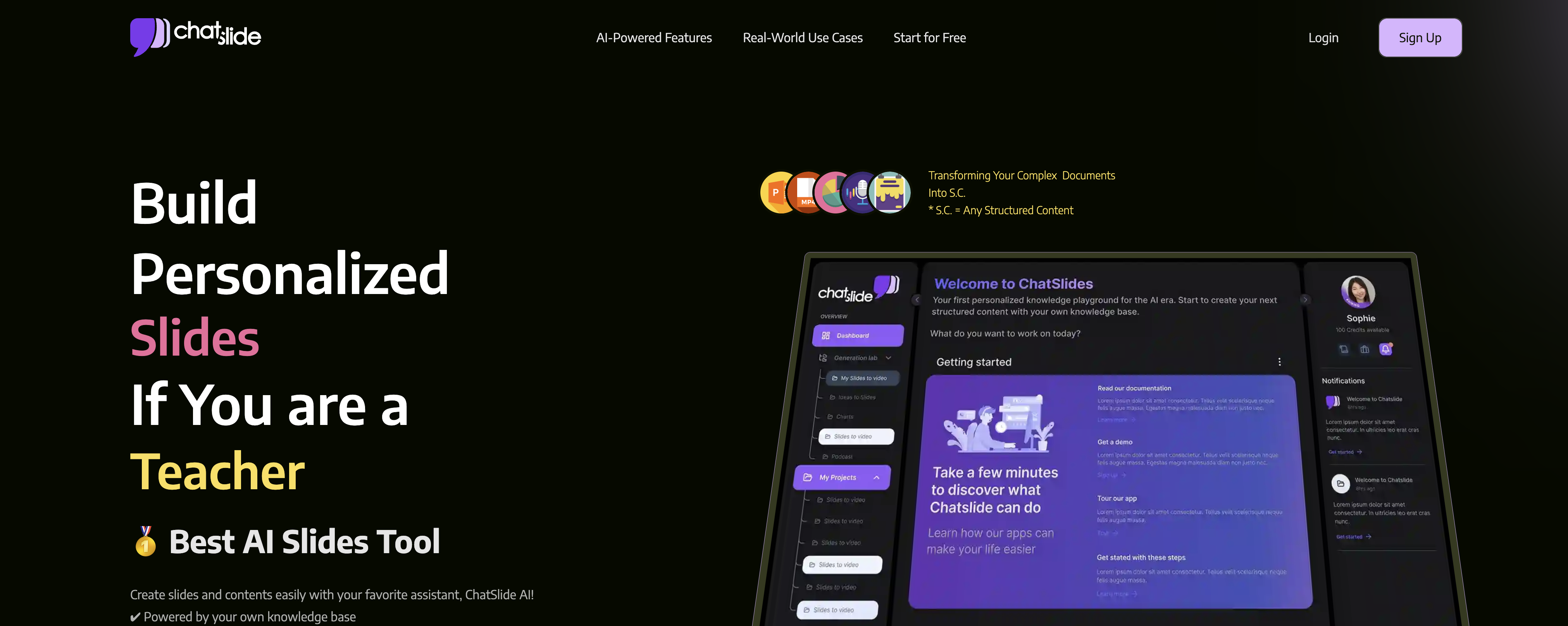 Chat Slide preview