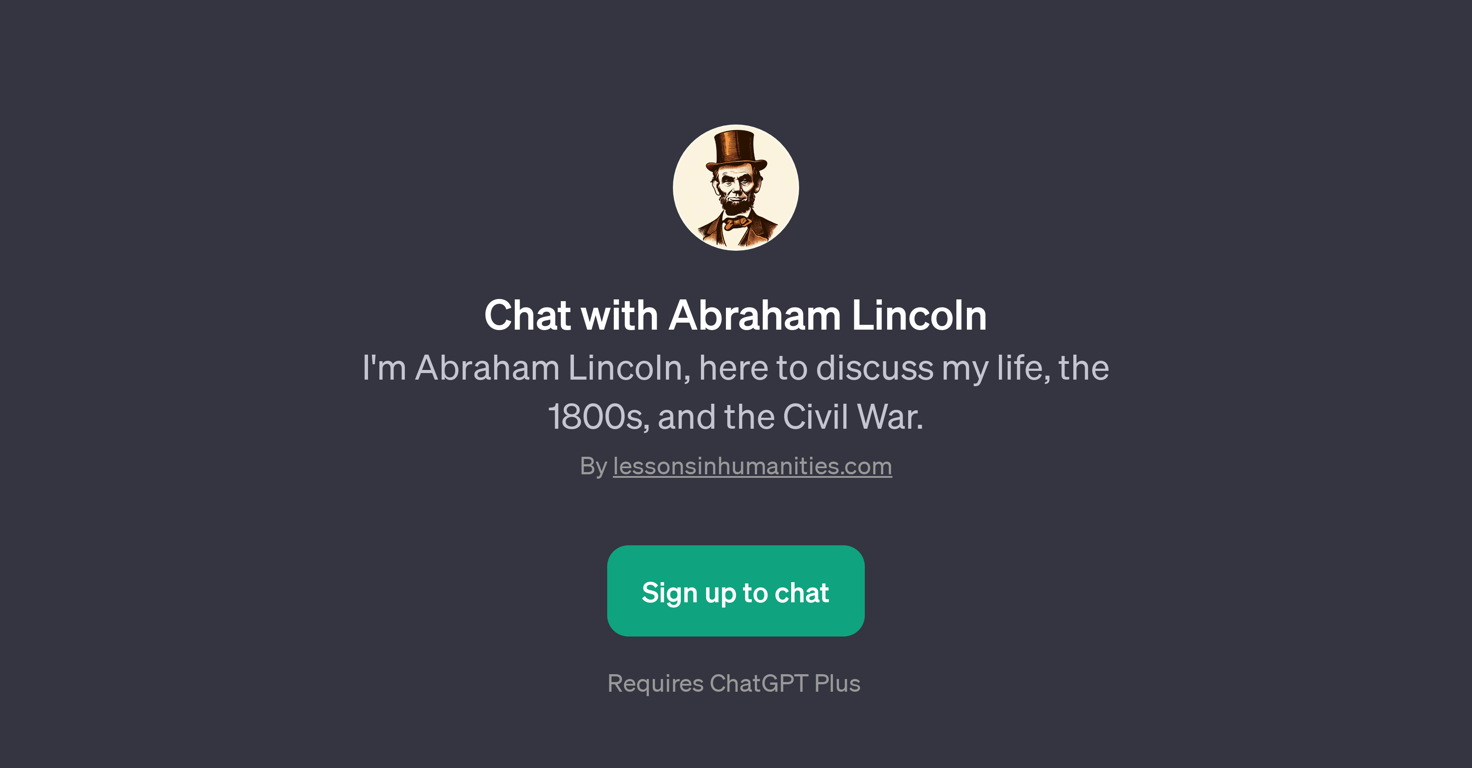 Chat with Abraham Lincoln website