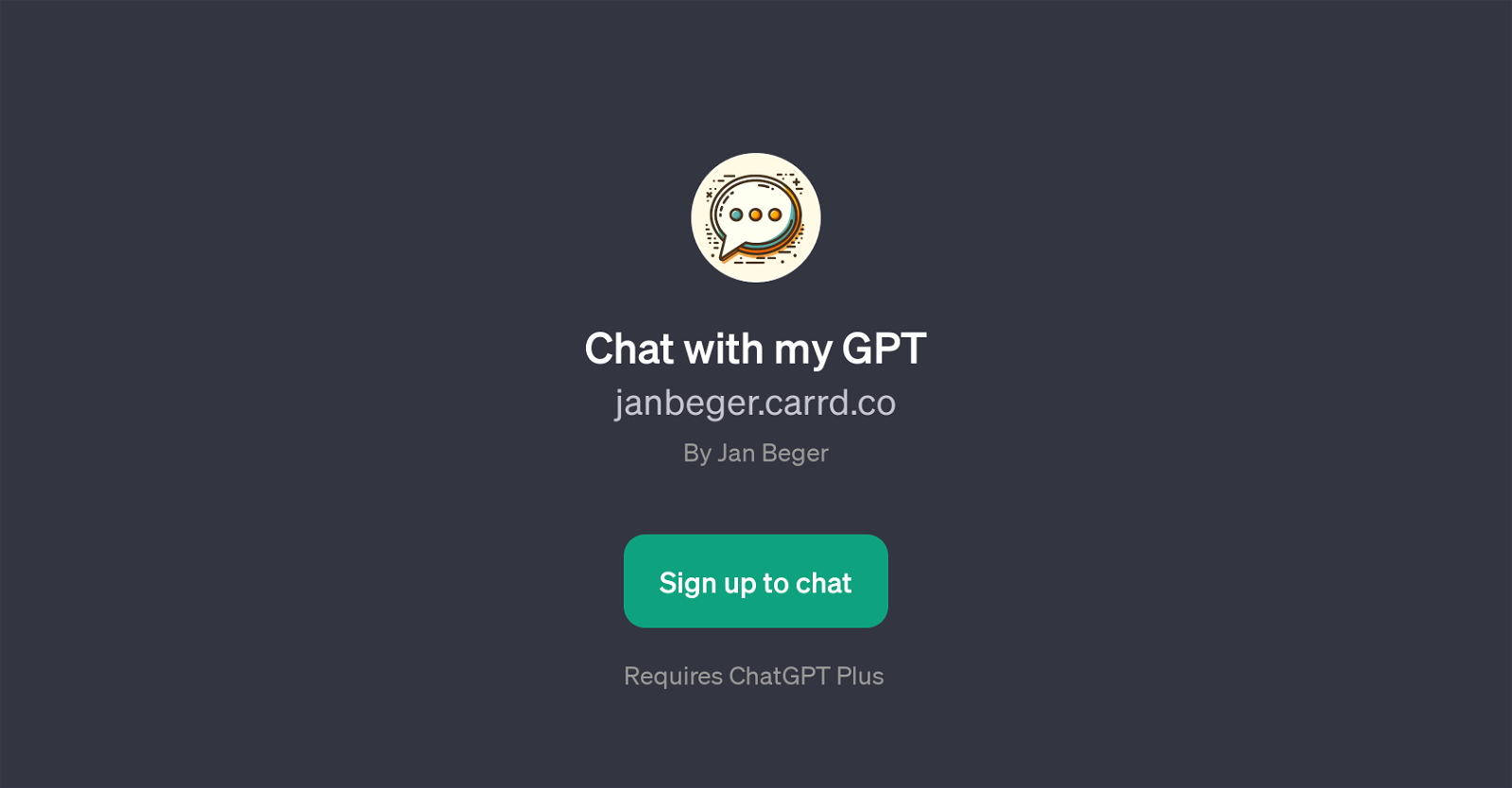 Chat with my GPT website