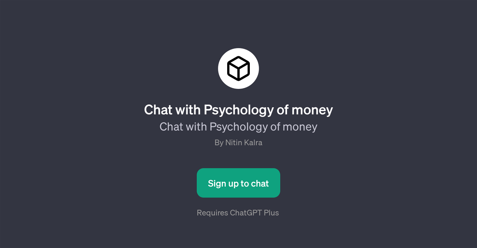 Chat with Psychology of Money website