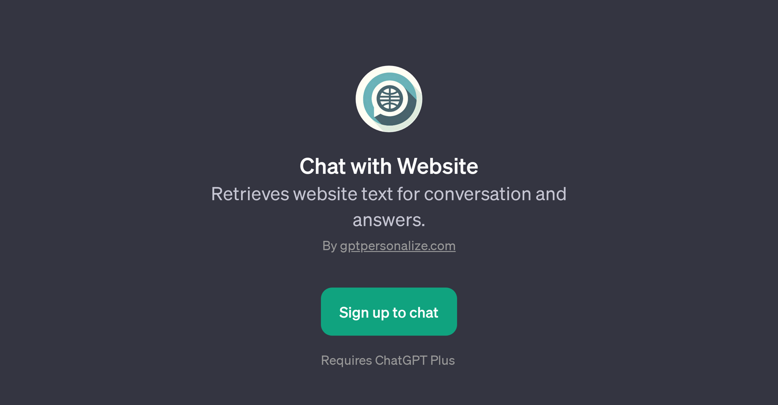 Chat with Website website