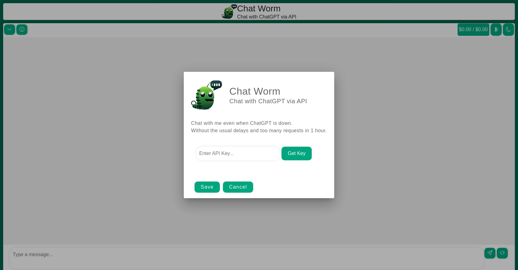 Chat Worm website