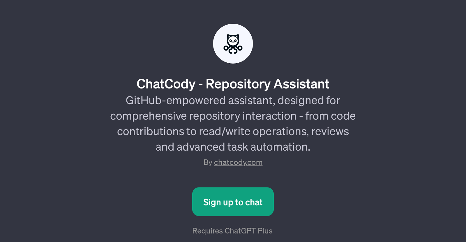 ChatCody - Repository Assistant website