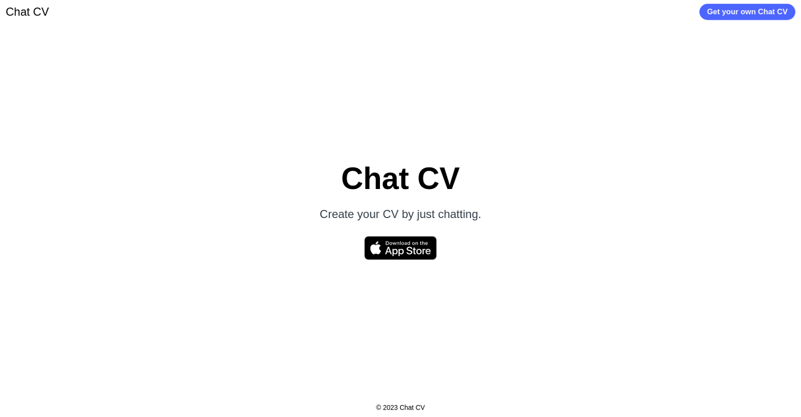 ChatCV website