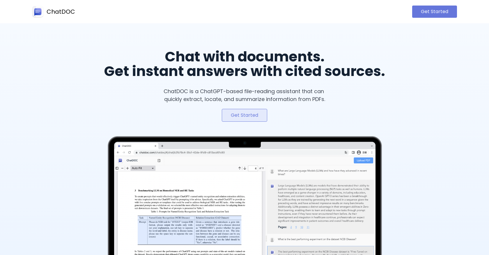 ChatDOC website