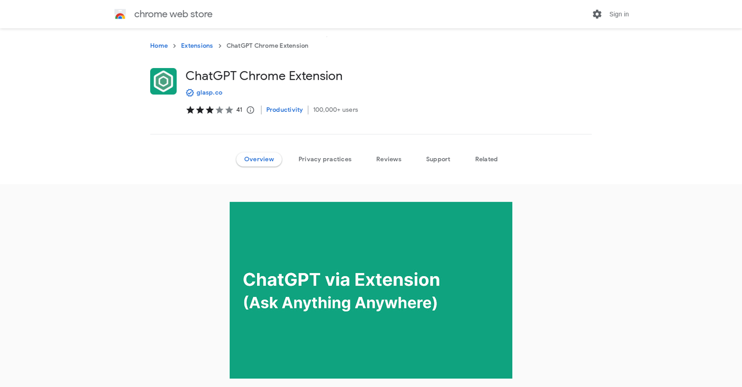 ChatGPT Chrome Extension website