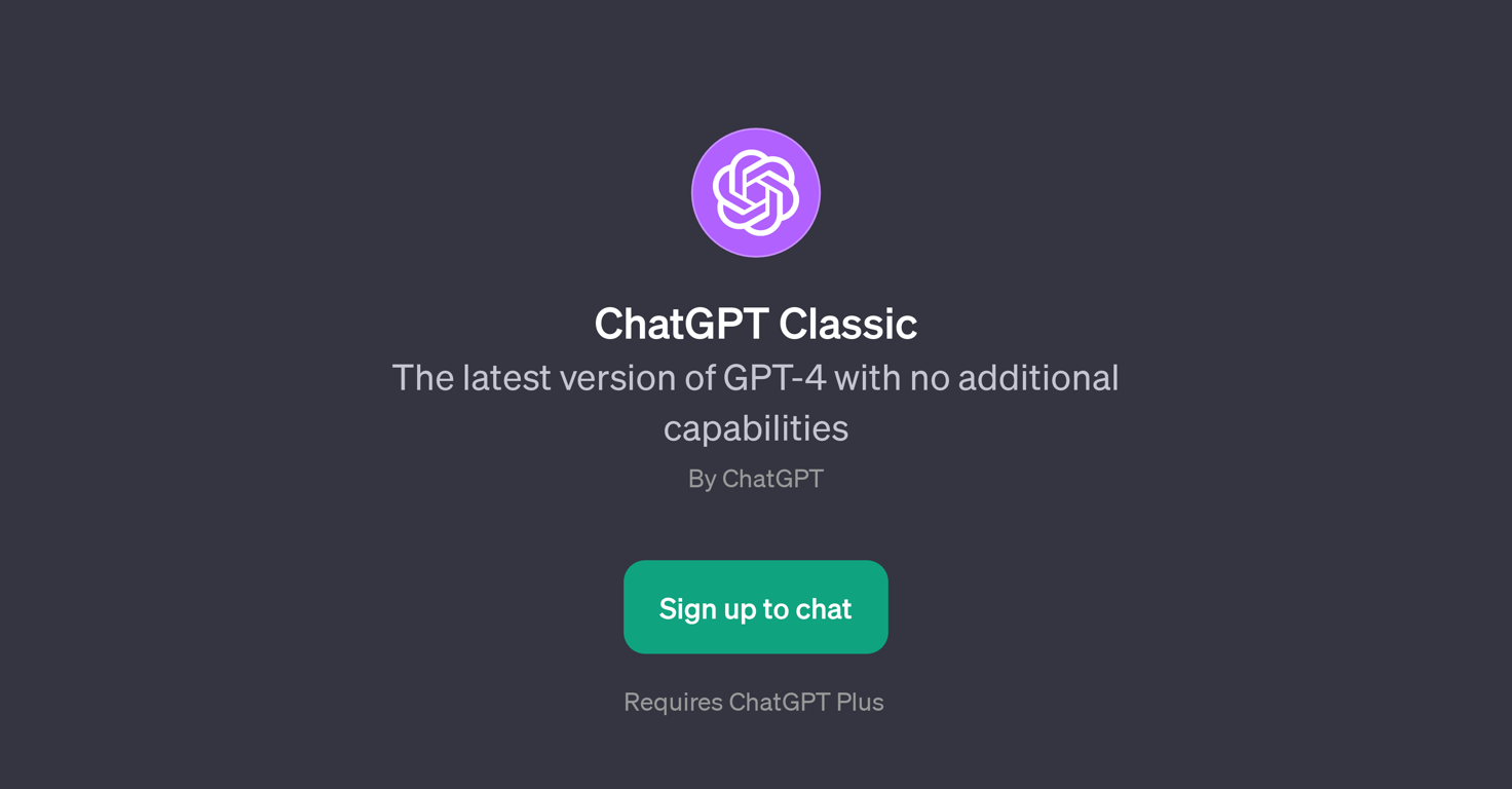 ChatGPT Classic website